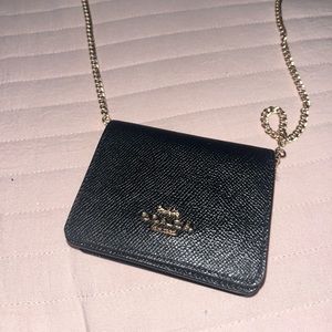 Coach mini wallet on a chain